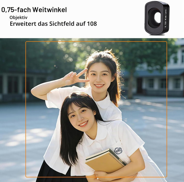 Haoge Pocket 3 Magnetisches 0,75-faches Weitwinkelobjektiv für DJI Osmo Pocket 3 Kameraobjektiv, erw