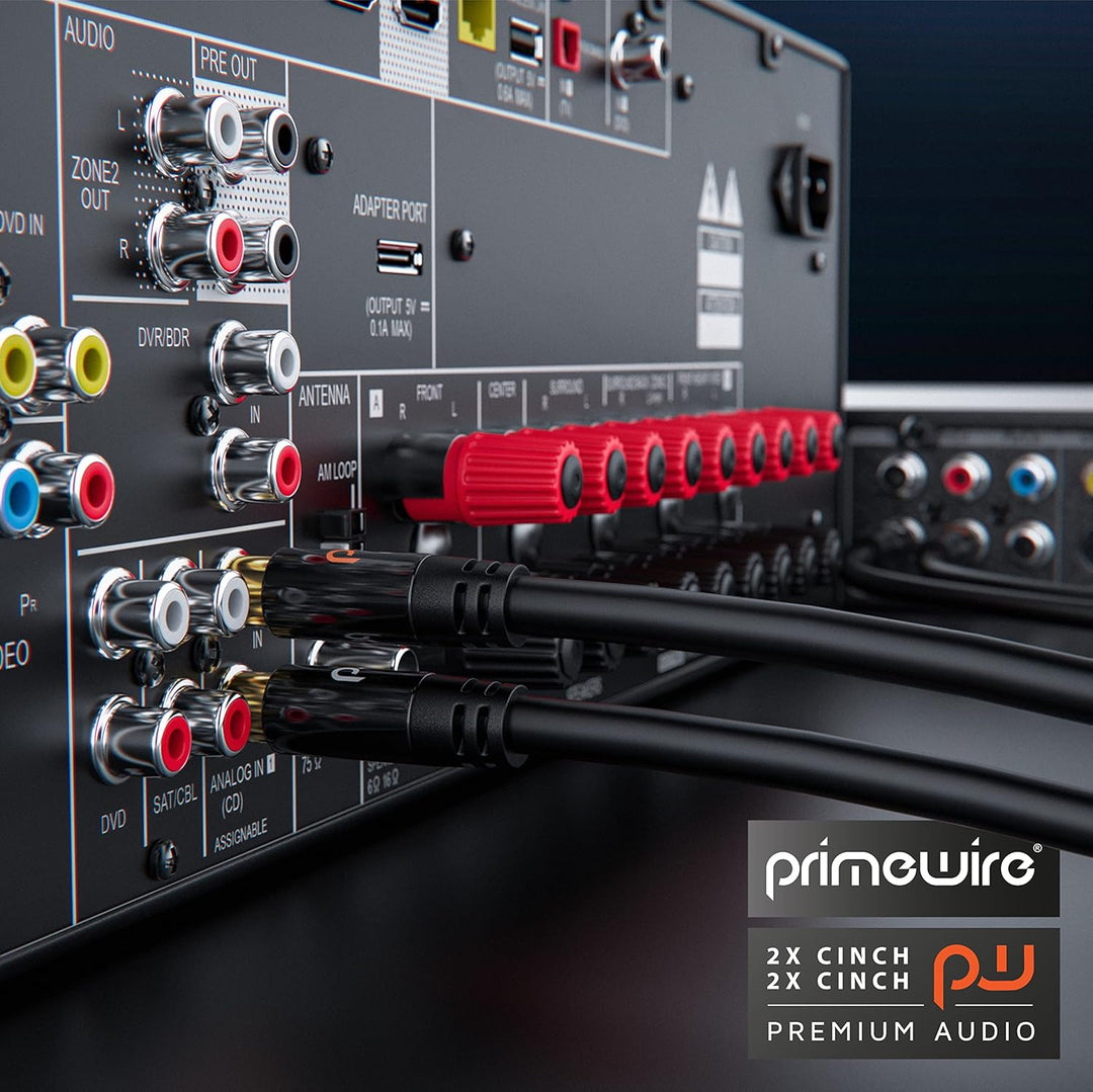 Audiokabel 2 x RCA Cinch auf 2 x RCA Cinch, aus Spanien 2m, 2m