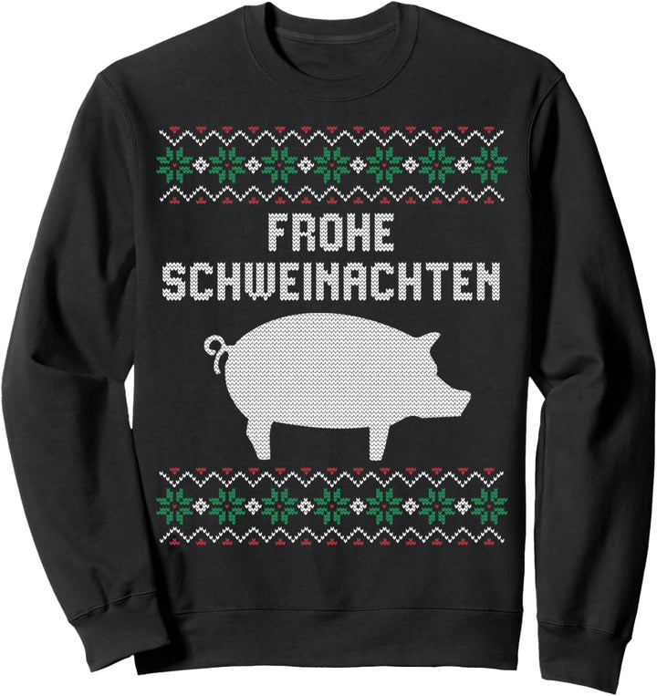 Ugly Christmas Sweater Ugly Sweater Landwirt Schwein Sweatshirt
