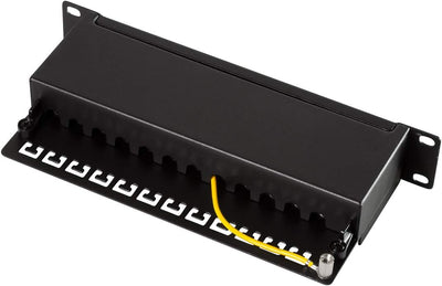 LogiLink Professional Cat.6 (250 MHz) Patchpanel - Verteilerfeld, 10", STP (geschirmt) 12-Port (RJ45