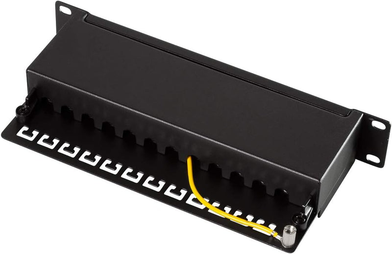 LogiLink Professional Cat.6 (250 MHz) Patchpanel - Verteilerfeld, 10", STP (geschirmt) 12-Port (RJ45