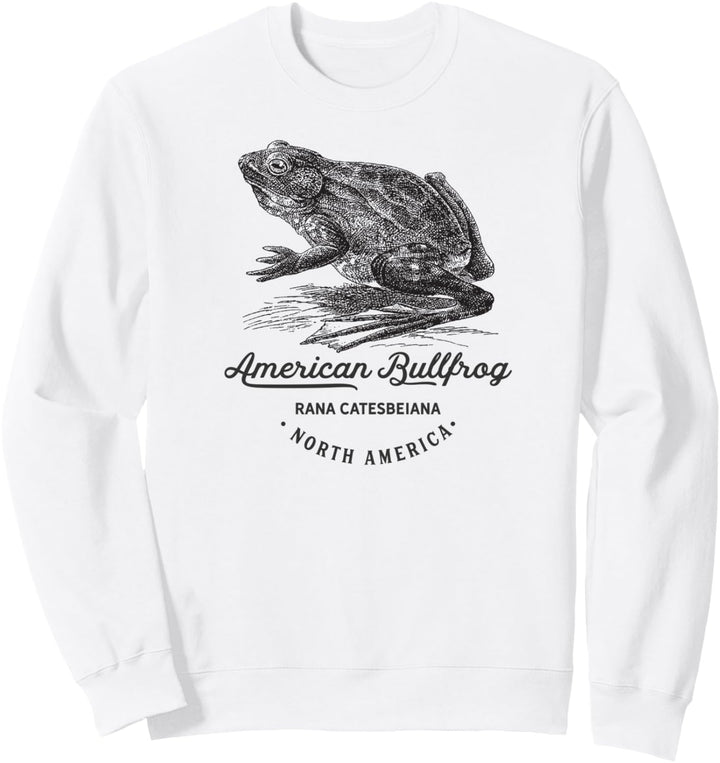 Ochsenfrosch Vintage Tier Fauna druckt Geburtstag Männer Sweatshirt