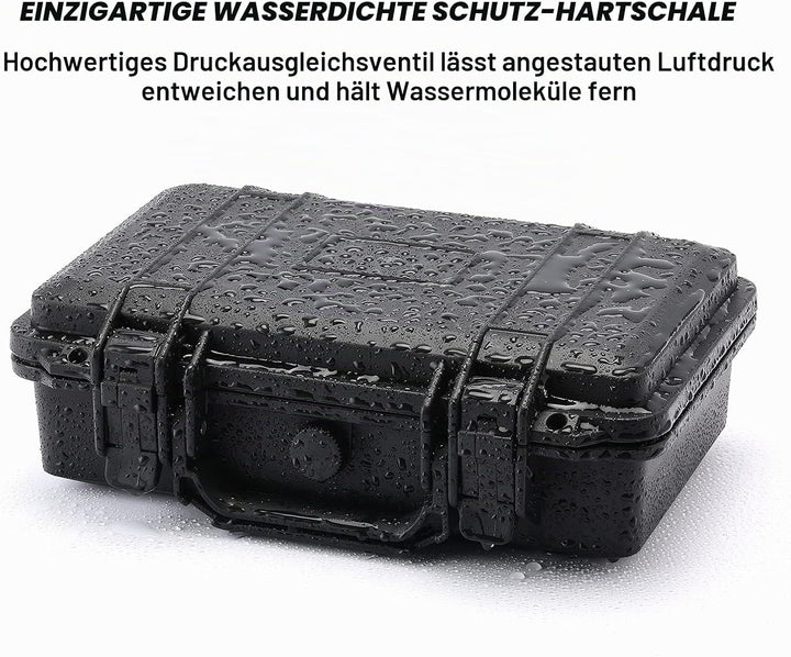 CASOMAN 11.5-Inch Water-proof &amp; Explosion-Proof Box, with Cush- Proof Sponge, IP67 Water Proof Grade