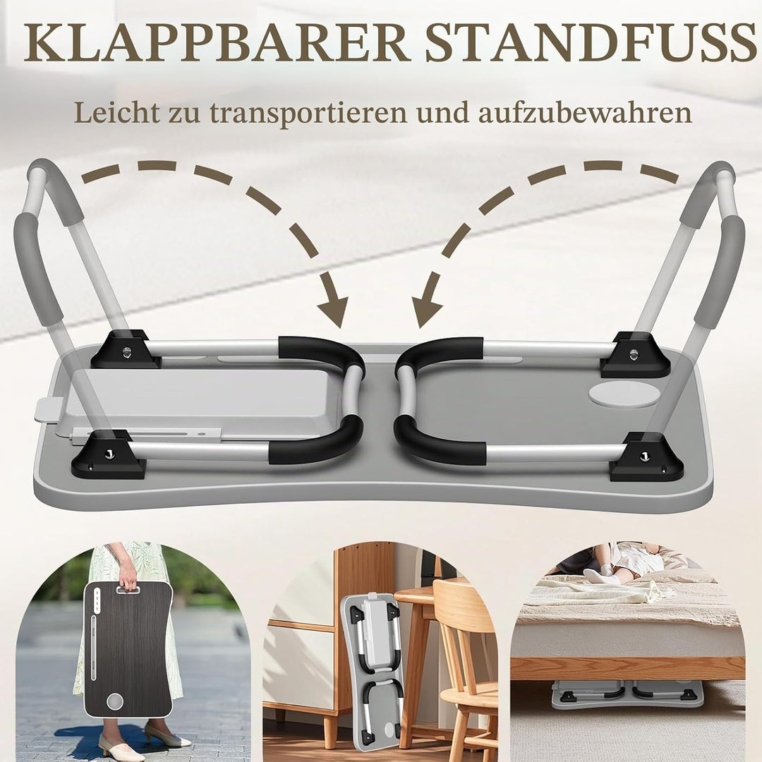Huracan Laptoptisch Betttablett Klappbar, Tragbares Laptop Tisch für Bett, Lapdesk mit Schublade, Ta