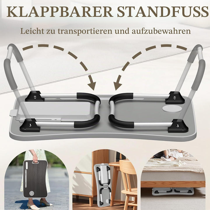 Huracan Laptoptisch Betttablett Klappbar, Tragbares Laptop Tisch für Bett, Lapdesk mit Schublade, Ta
