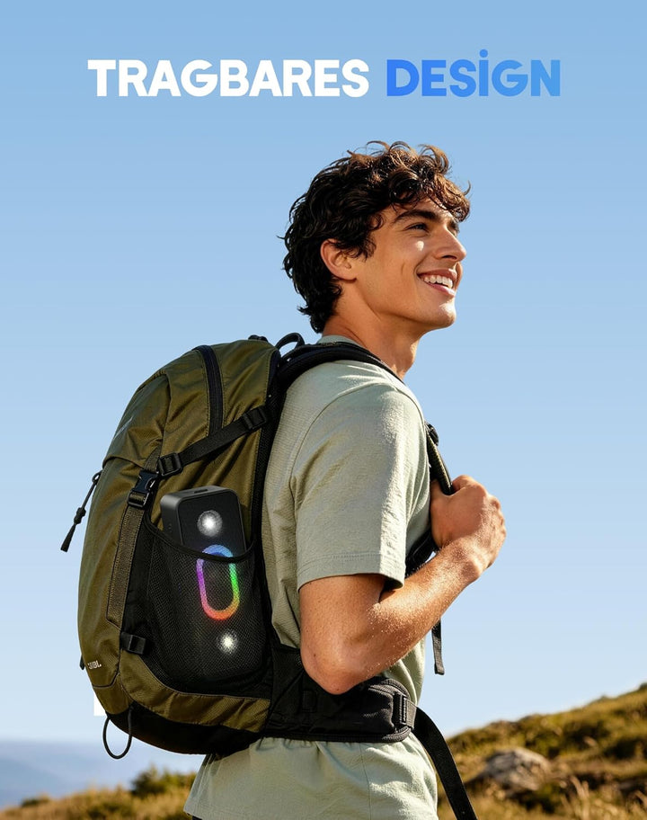OHAYO tragbarer Bluetooth-Lautsprecher: 24 Stunden Spielzeit, IPX6 wasserdicht, 24 W Stereoklang, 5