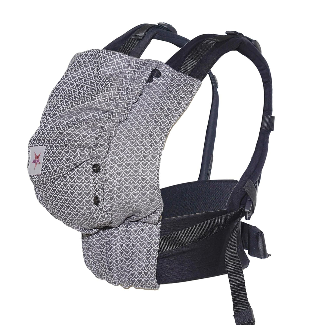 KOKADI Babytrage Flip Heart2Heart Stone (Babysize) – Ergonomisch & sicher, handgefertigt aus 100% Bi