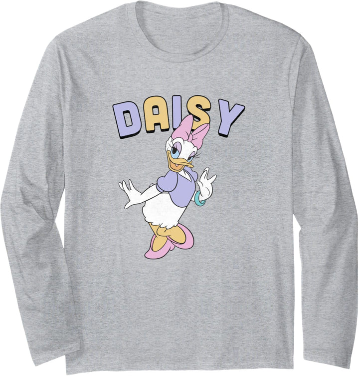 Disney Mickey And Friends Daisy Duck Simple Portrait Langarmshirt