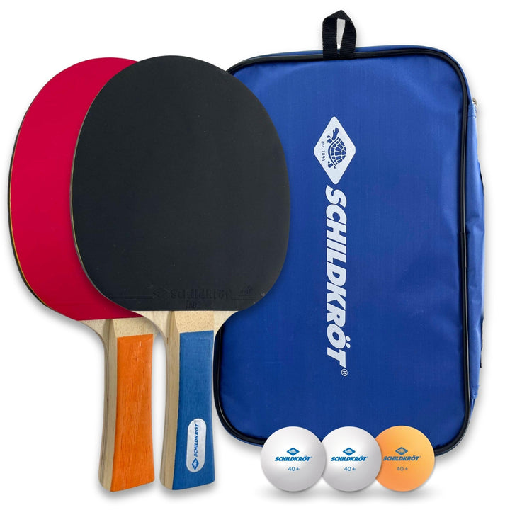 Donic-Schildkröt Tischtennis-Set Hobby, für 2 Spieler (2 Schläger, 3 Bälle, in Tragetasche, gute Fre