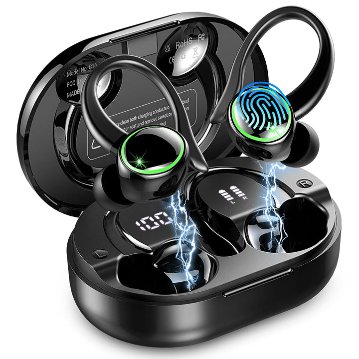 Bluetooth Kopfhörer, 2026 Kopfhörer Kabellos Bluetooth 5.4 Sport tiefer Bass, 56 std Spielzeit In Ea