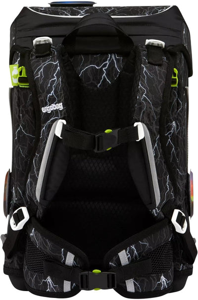 ergobag cubo light Set ergonomischer Schulrucksack, extra leicht, Set 5-teilig, 780 g Super Reflektb
