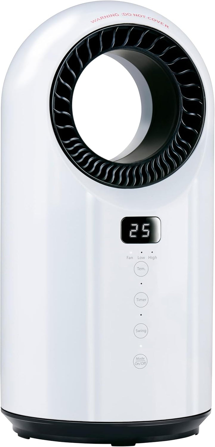 alpina Elektrischer Heizlüfter und Ventilator 1500W – Keramik Heizkörper mit Timer und Fernbedienung