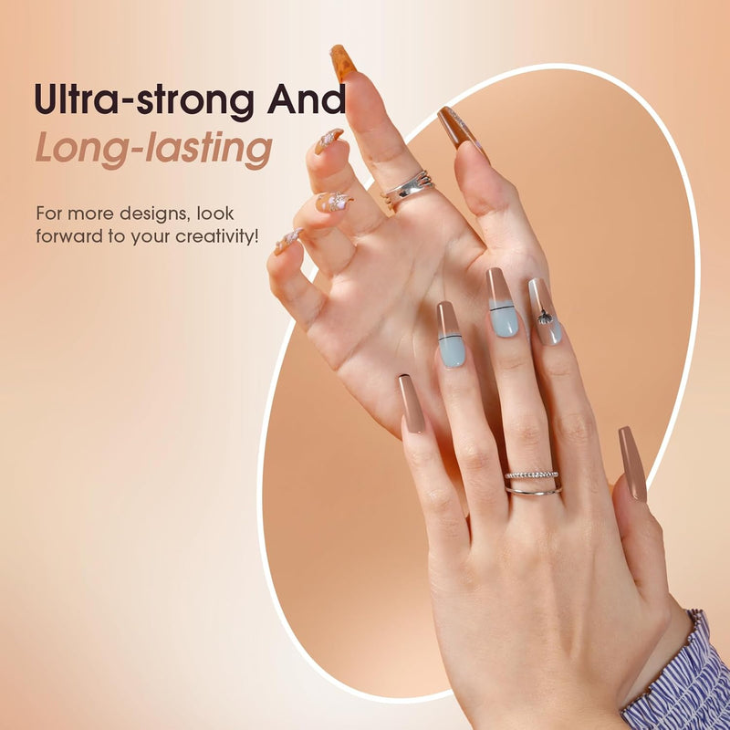 ROSALIND Gelnägel Starterset 8 Farben , Poly Nail Gel Set mit UV Lampe, Base Top Coat und Maniküre-W