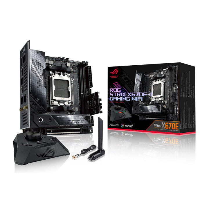ASUS ROG STRIX X670E-I GAMING WIFI Mainboard Sockel AMD AM5 (Ryzen 7000, mini-ITX, DDR5 Speicher, 2x