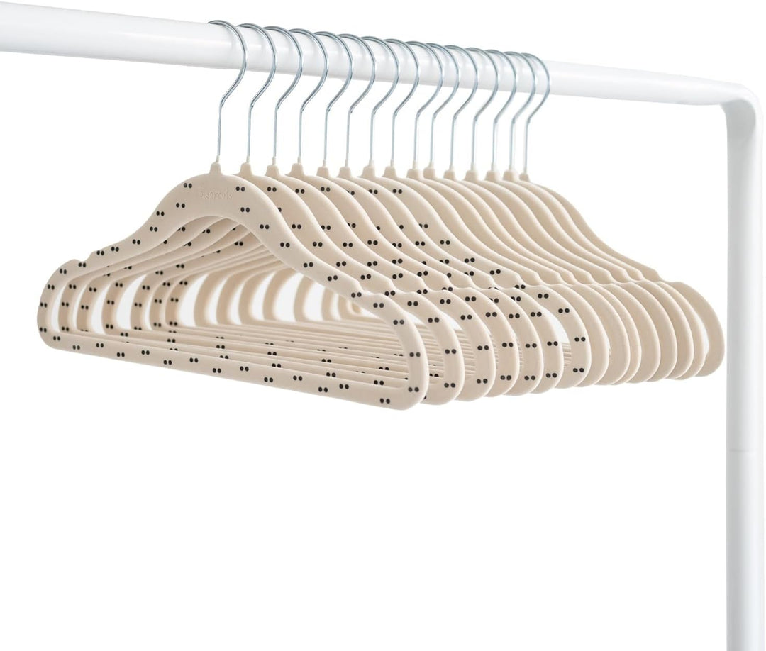 3 Sprouts Kinder Kleiderbügel aus Samt - rutschfest &amp; Robust - Ideal für Baby- &amp; Kleinkinderkleidung