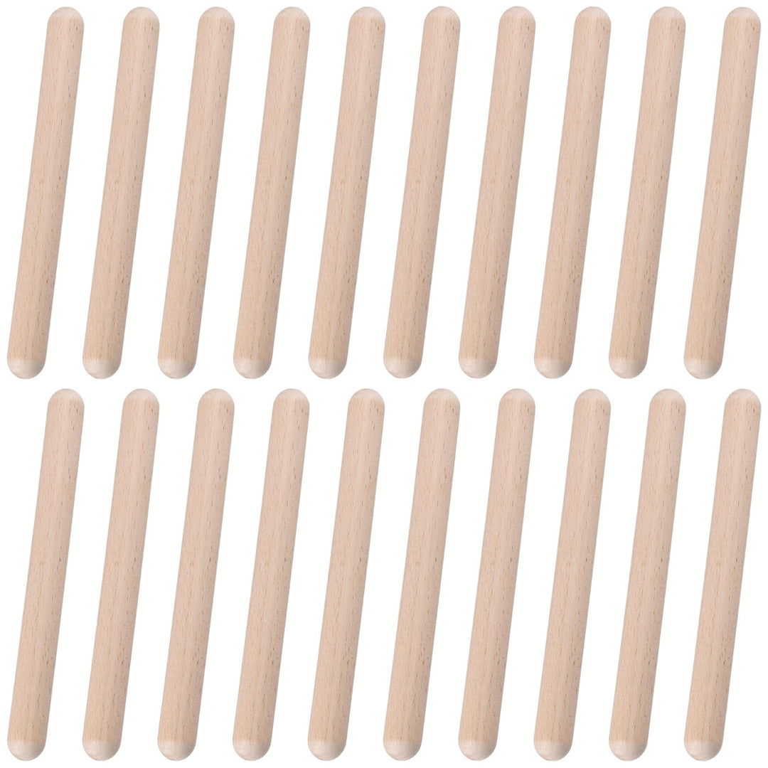 CHUENHEI 20 Stück Klanghölzer 20 x 2 cm, Klangstäbe Holz Klangholz Instrument Rhythmusstöcke Set, Rh