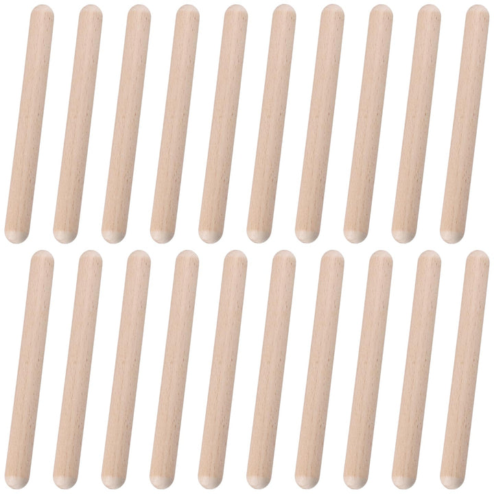 CHUENHEI 20 Stück Klanghölzer 20 x 2 cm, Klangstäbe Holz Klangholz Instrument Rhythmusstöcke Set, Rh