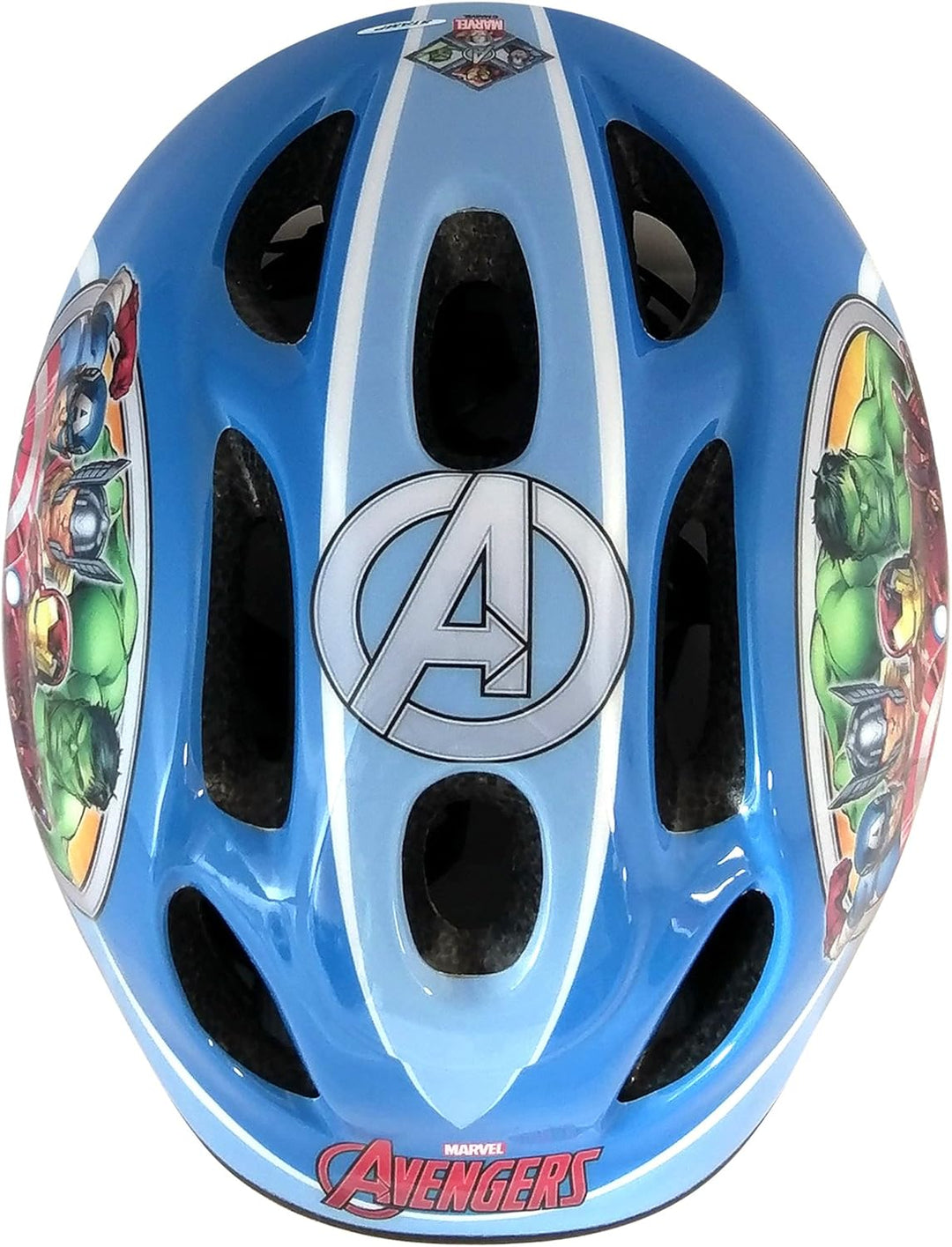 Stamp Jungen Stamp Helmet + Elbow and Knee Pads HELM ELLBOGEN KNIE SCHUTZ AVENGERS, Blau, 52/56 cm E