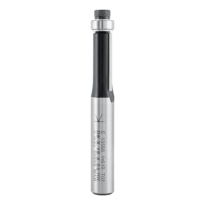 ENT 13568 Bündigfräser HW, Schaft (S) 8 mm, Durchmesser (D) 8 mm, NL 19 mm, GL 61,9 mm, SL 32 mm, mi