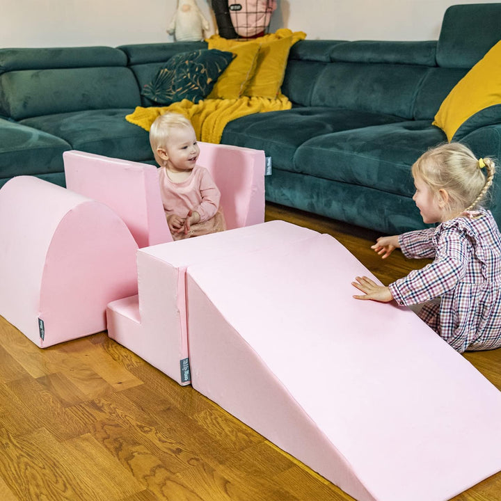 KiddyMoon Spielplatz Aus Schaumstoff Hindernisläufen, Element Stüfchen, Pink Multi-Grösse Pink: Stüf