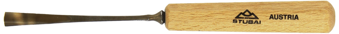 STUBAI Stemmeisen Stechbeitel Serie 52 - Form 26 | Gekröpftes Hohleisen 8 mm, mit Holzgriff, zum Vor