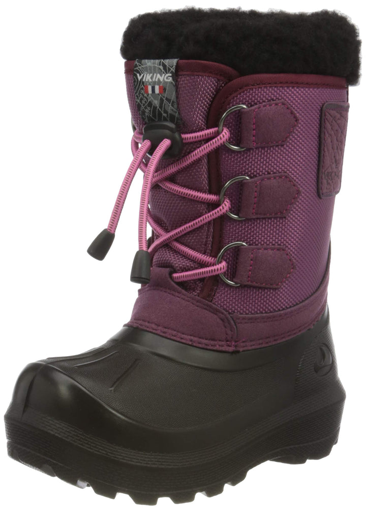 Viking Unisex Kinder IstindSchneestiefel 38 EU Dark Pink Black, 38 EU Dark Pink Black