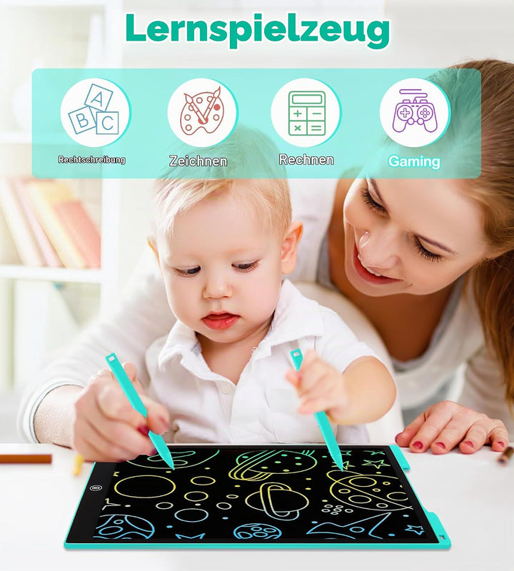 Bunte LCD Schreibtafel Kinder 15 Zoll, Maltafel Zaubertafel Writing Tablet Ektronischer Grafiktablet