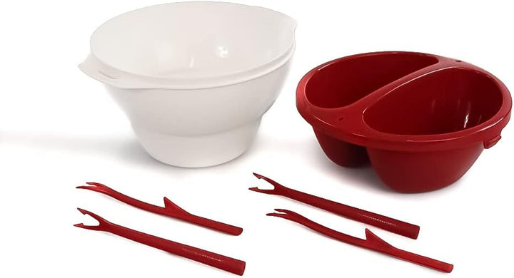 TUPPERWARE Allegra 1L Rot Schoko Traum Schokofondue Mikrowelle Micro Deli Dip 15375