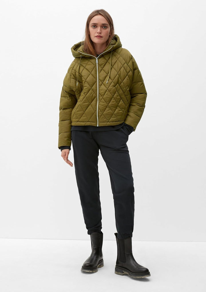 s.Oliver Steppjacke mit Kapuze, Khaki/Oliv