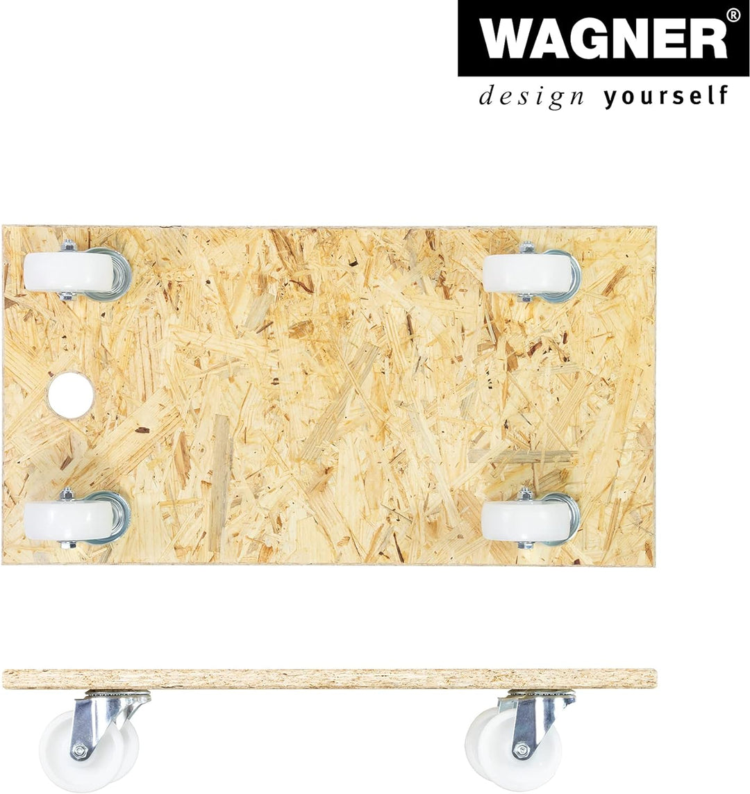 Wagner Transporthilfe MM 1141 I 57,5 x 30 x 11 cm - Tragkraft 250 kg - ideal für Geräte & schwer bel