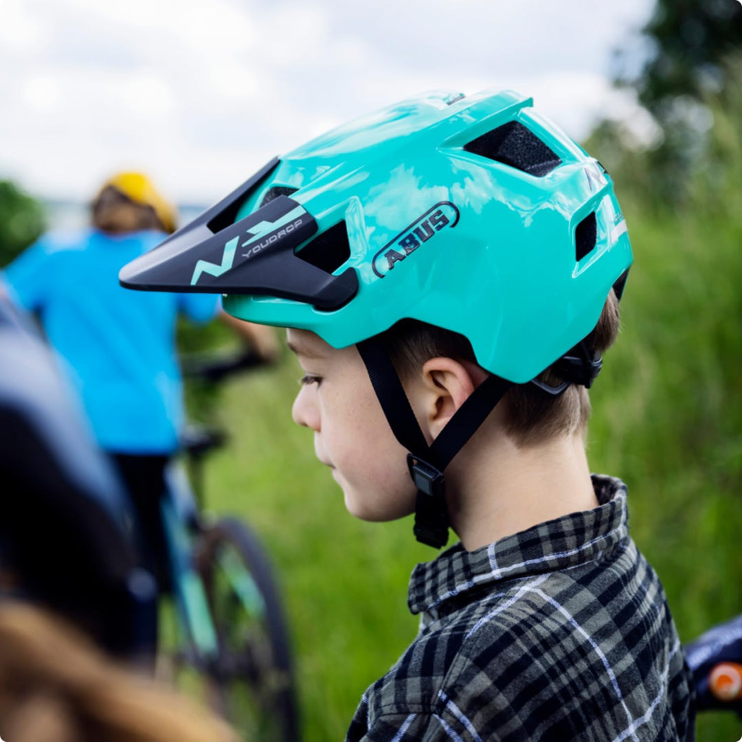 ABUS MTB-Helm YouDrop - Fahrradhelm für Kinder und Jugendliche - für den Alltag oder Touren im Gelän