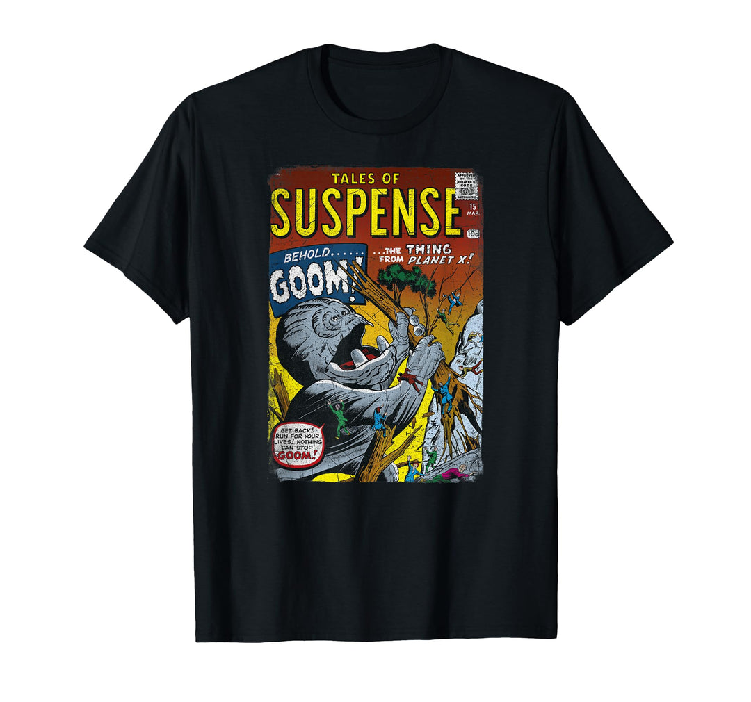 Marvel Womens Monsters Unleashed Retro Comic Intro GOOM T-Shirt Large Baby Blue