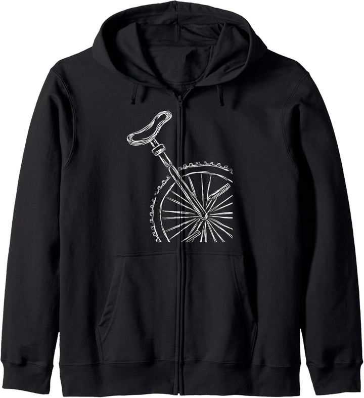 Einradfahrrad Einradfahrer Einrad Kapuzenjacke