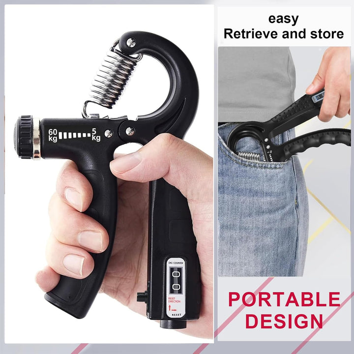 Handtrainer Fingertrainer, (6 Pcs) Verstellbarer Unterarmtrainer Griffkraft Trainer Krafttraining Gr