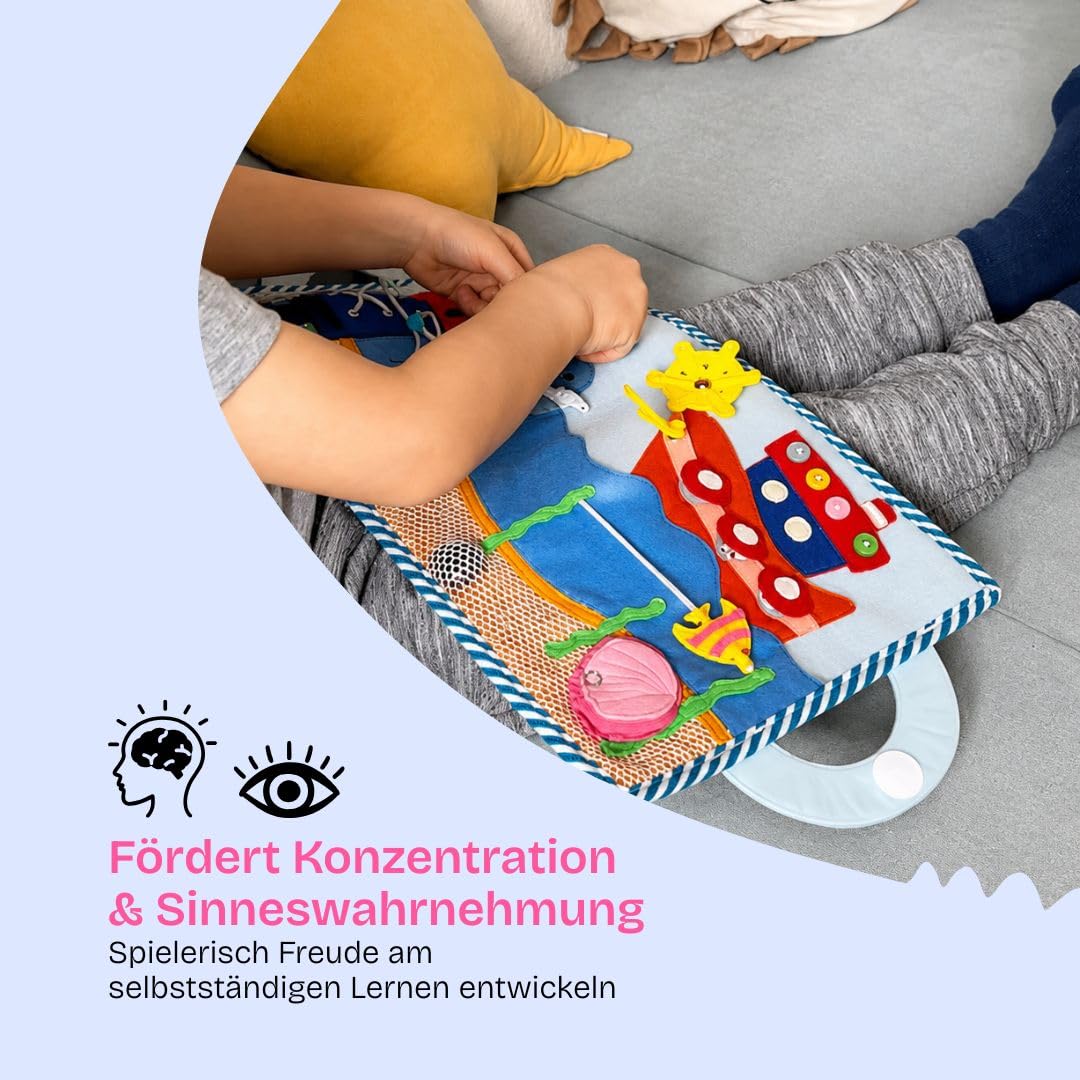 Jolly Designs – Magischer Fisch - 2 Seiten – Montessori Spielzeug ab 2 Jahren, Magischer Fisch
