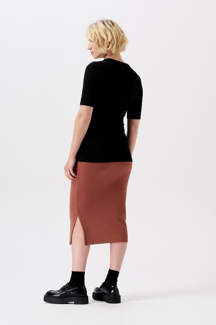 Noppies Damen Vija Rib Skirt OTB Rock XL Sienna - N150, XL Sienna - N150