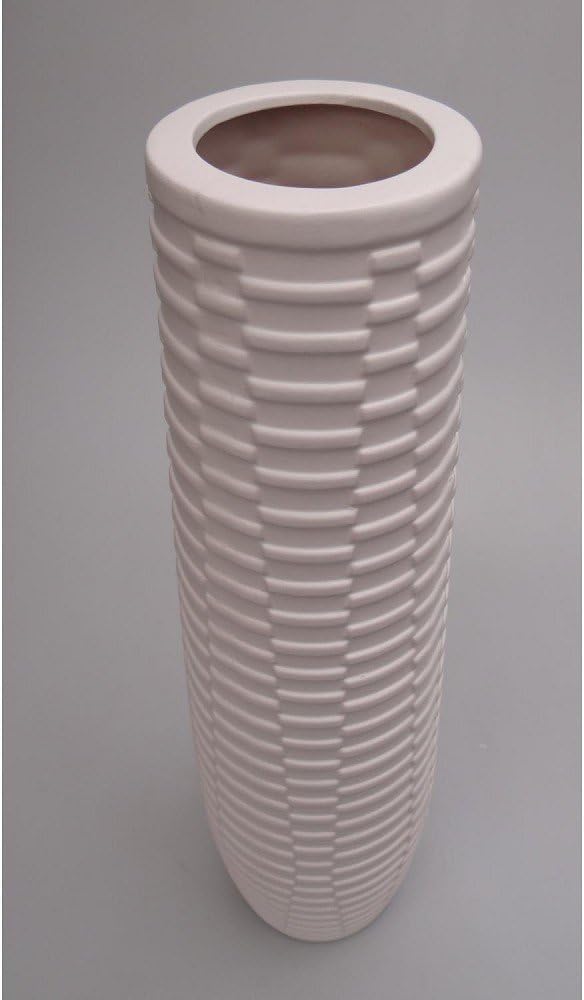 Casablanca Vase Catania Ker.weiss,H.59/D.16cm Höhe 57 cm Weiss, Höhe 57 cm Weiss