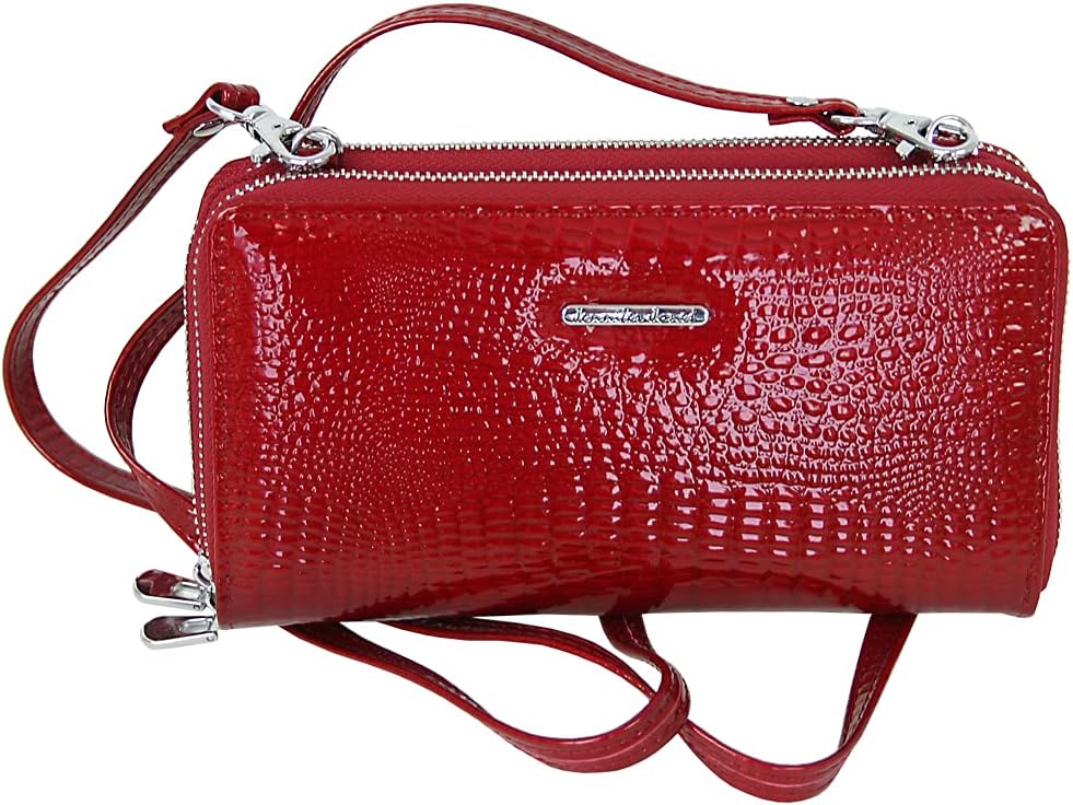 Jennifer Jones - Echt Leder Handtasche mit Handyfach - 2in1 Handytasche & Geldbörse mit RFID-Schutz,