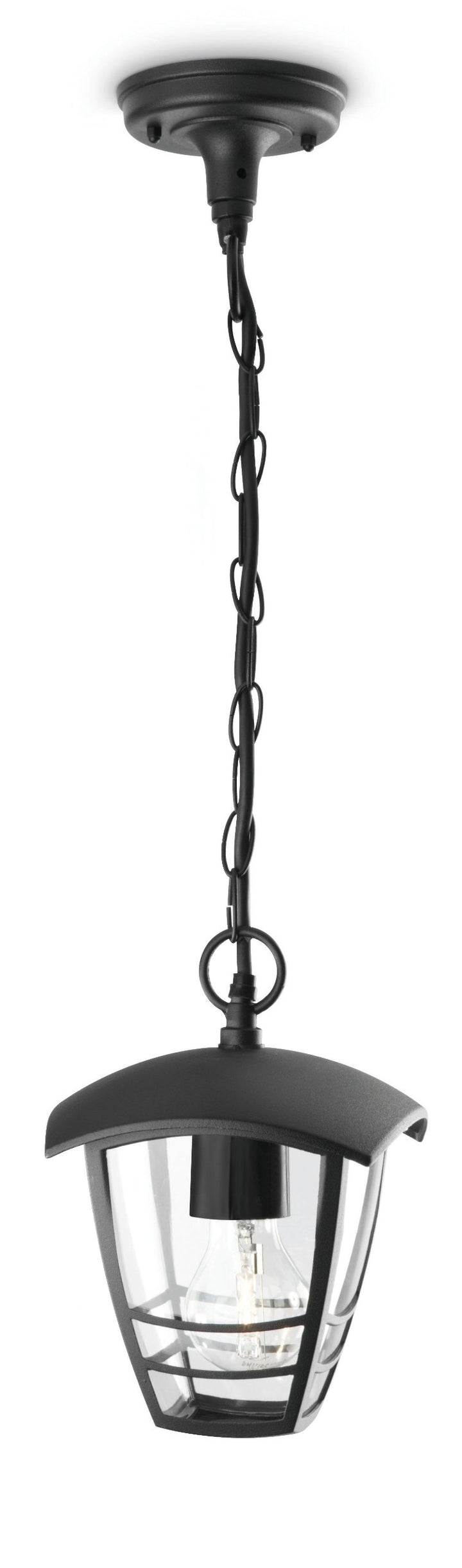 Philips myGarden Pendelaussenleuchte Creek, 60W, E27 Sockel, ohne Leuchtmittel, schwarz, Schwarz