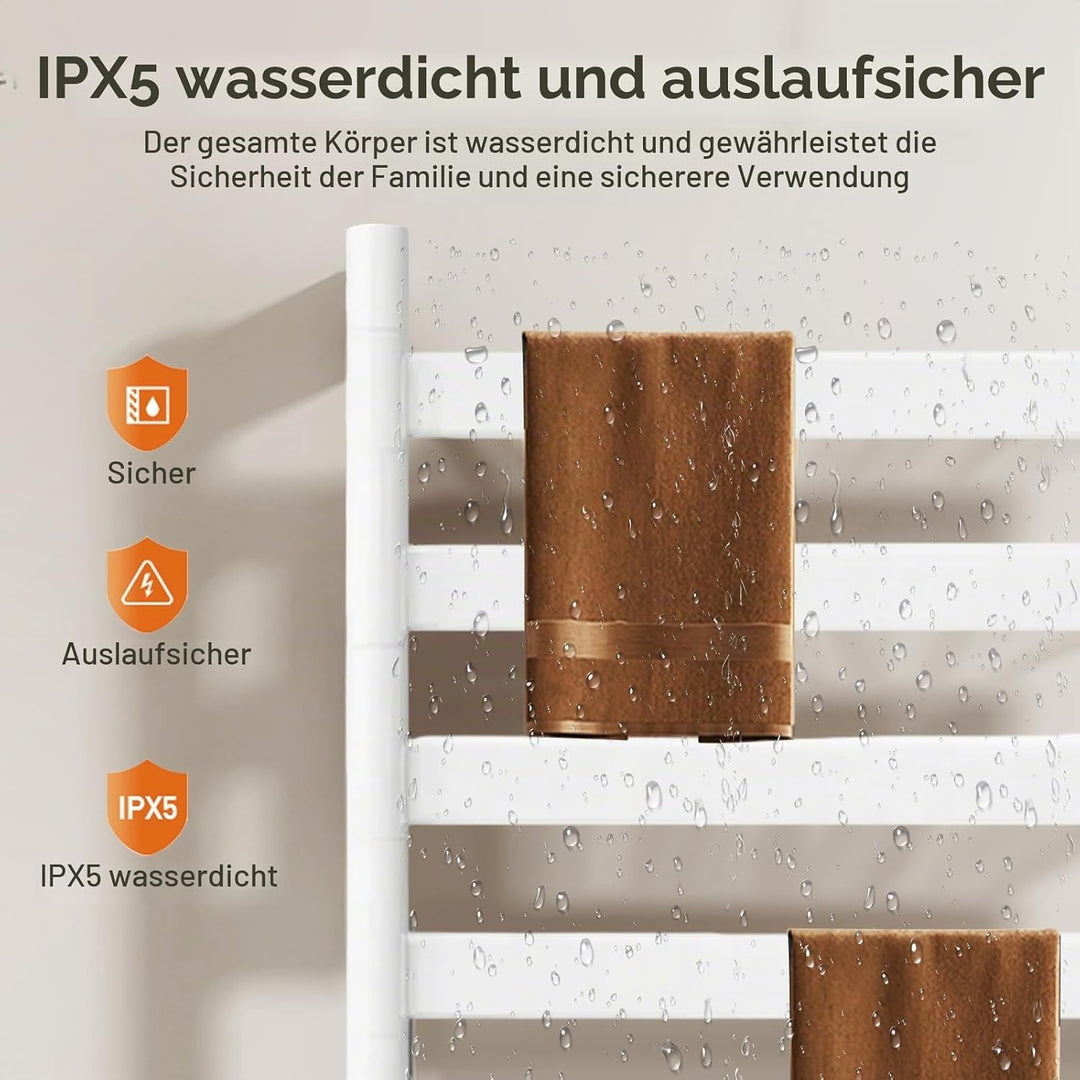 180°Drehung Handtuchheizkörper Elektrisch Bad Handtuchtrockner Elektrisch HandtuchwäRmer Elektrisch