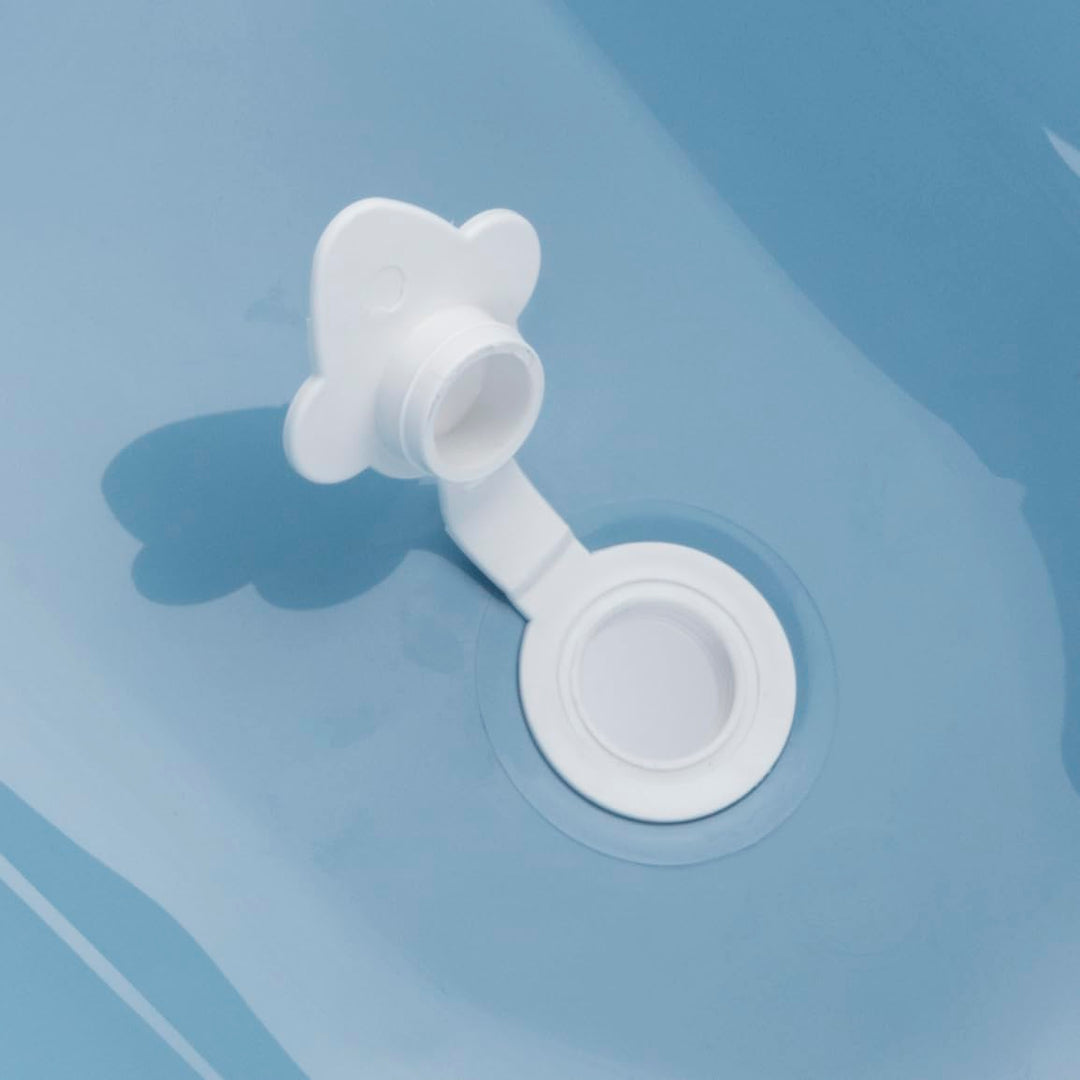 keeeper Ergonomische Babywanne mit Stöpsel, Ab 0 bis ca. 12 Monate, 84 x 49 x 29 cm, Maria Pure, Bla