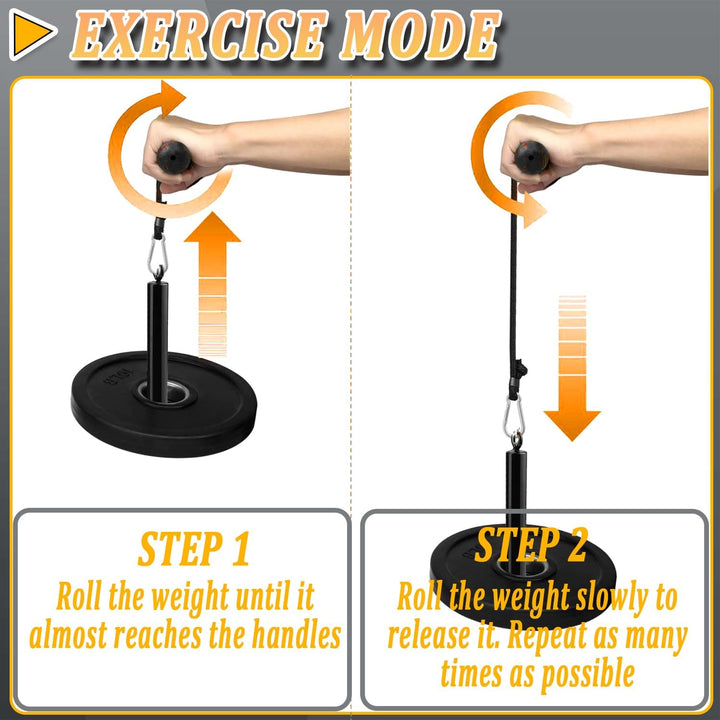 Unterarmtrainer Hochwertiger Handgelenkroller Profi Hand und Handgelenkstrainer Gym Wrist Curl Exerc
