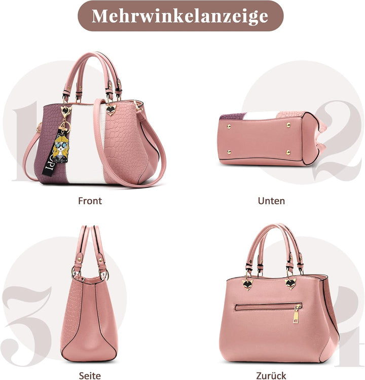 DORRISO Mode Damen Handtasche Niedliches Anhänger Umhängetasche Leichte Elegantes Reise Casual Handt