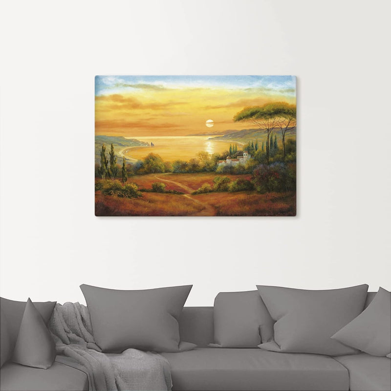 ARTland Leinwandbilder Wandbild Bild auf Leinwand 100 x 70 cm Landschaften Europa Italien Malerei Oc