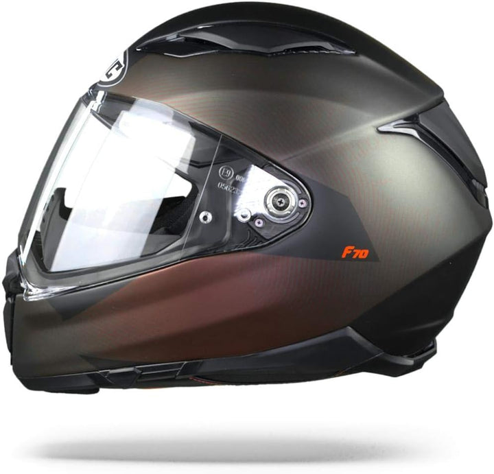 HJC Helmets Herren F70 Motorrad Helm S Schwarz/Rot, S Schwarz/Rot