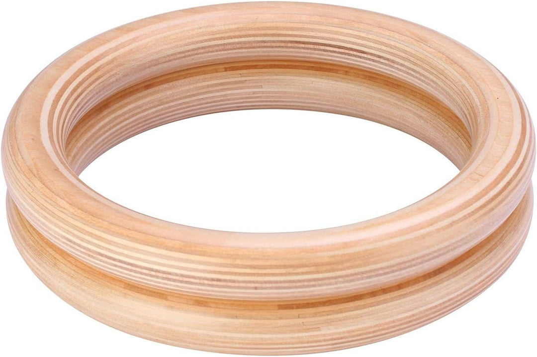 Yimidear Gymnastische Ringe, Holz Olympische Ringe mit Gürtelschnallen Gymnastik-Ringe für Krafttrai