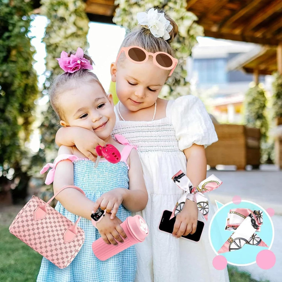 Spielhandtasche Für Kinder - Kleinkind Handtasche Mit Spiel-Kosmetik,Prinzessinnen Verwandlungsspiel