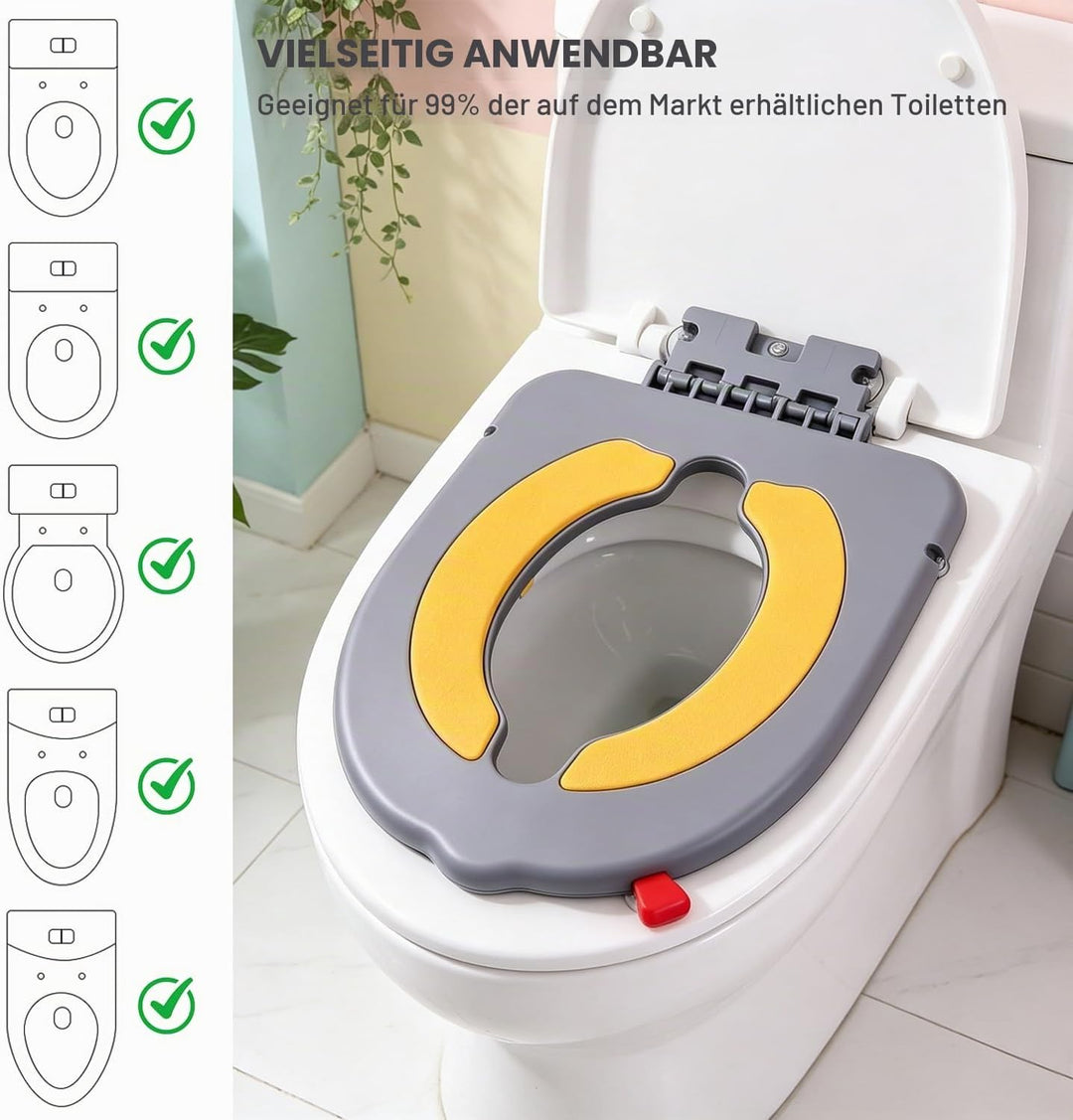 Toilettensitz für Babys, Lernkissen mit Saugnäpfen für Toilettensitz WC Sitz mit Rutschfesten Polste