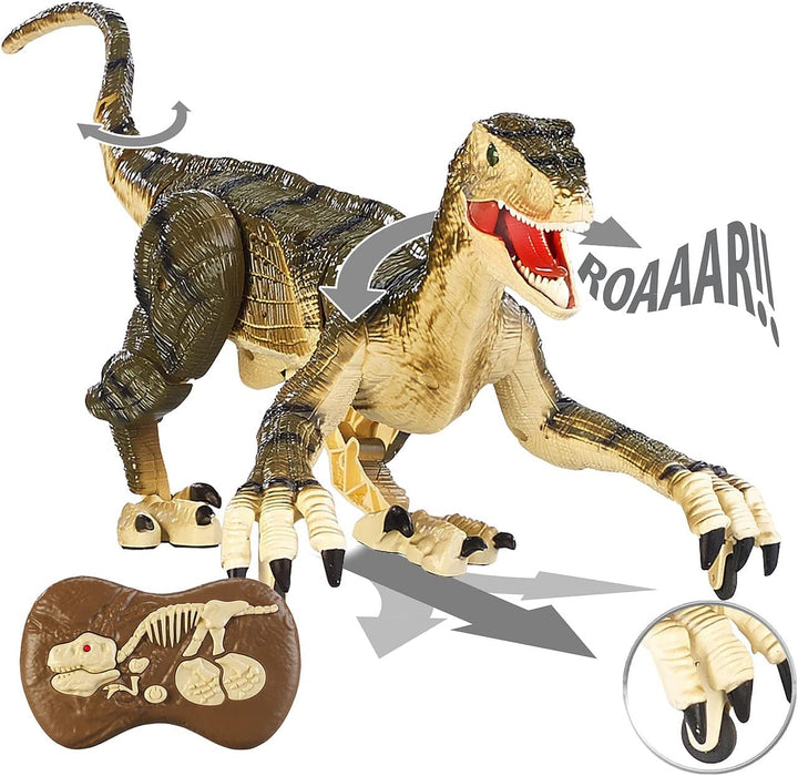 Playtastic Ferngesteuerter Dino: Ferngesteuerter XL-Dinosaurier mit Soundeffekten, 2,4 GHz, 45 cm (D