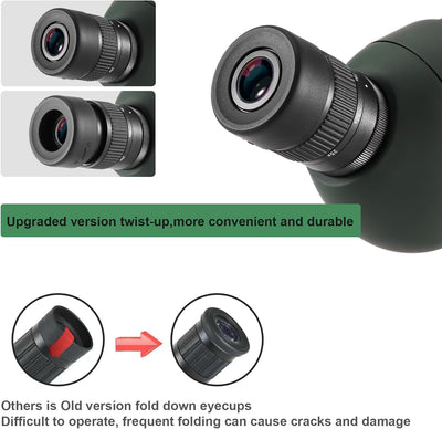 Spektiv mit Stativ 2024 Upgrade,25-75x70 Spektiv Sportschützen IP67 Wasserdichtes BAK4 Porro Prism F